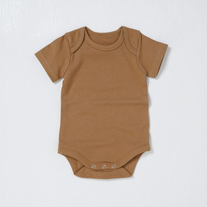 ชุดรอมเปอร์เด็กแรกเกิดผ้าฝ้ายสีพื้นแขนยาว ดีไซน์เรียบง่าย สำหรับเด็กอายุ 0-2 ปี สำหรับฤดูใบไม้ผลิ - Product Image 4