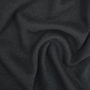 Tela de Punto Acanalado 1x1 <span class=keywords><strong>Negra</strong></span> Elástica de Poliéster y Spandex, Transpirable, Lisa, para Camisetas, Vestidos, Venta al por Mayor de Fábrica - Product Image 4