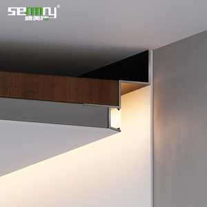 Profilés aluminium encastrés modernes à <span class=keywords><strong>LED</strong></span> Canaux métalliques durables pour éclairage de plafond et lampes à <span class=keywords><strong>LED</strong></span> Conception d'éclairage linéaire - Product Image 4