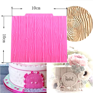 Nouveaux moules en silicone créatifs pour texture de mur en briques, motif bois et écorce d'arbre, pour la décoration de gâteaux en fondant - Product Image 6