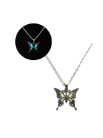 Collier en acier inoxydable fluorescent lumineux avec croix et perles d'imitation, idéal pour mariages et fêtes, vente en gros usine