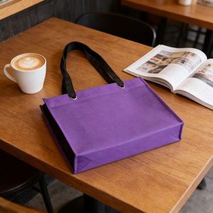 Customized Logo Printed Eco-friendly Non-woven <b>Handbag</b> Punch Hole Handle Shopping Packaging Bag - Product Image 3