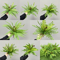 Plantes aquatiques artificielles tropicales en forme de fougère, ultra-réalistes et de haute qualité – Matériau PVC haute simulation, respectueux de l'environnement, vert