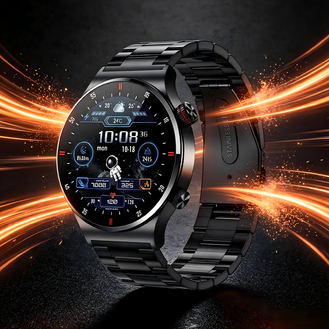QW33 New High Quality Round Smart Watches Men Sports Fitness Montre Intelligente Reloj Watches for Android Ios Smartwatch