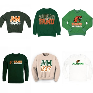 Sudaderas Personalizables con el Logotipo de la Hermandad Universitaria FAMU, Letras Griegas, Color Negro, para Uso Diario Informal, Accesorios Universitarios - Product Image 1