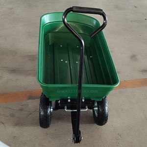 Chariot de jardin en polyéthylène robuste, cadre en acier, pneus gonflables, capacité de 660 lb, <span class=keywords><strong>brouette</strong></span>, chariot de transport, TC2145, outils, chariots à main, chariots - Product Image 3