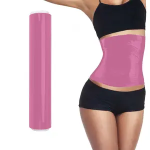 Hot Pink 200FT 8inch Plastic Paper Tube Environmental Protection Slimming Film Plastic Body Stretch Wrap Film