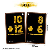 Cartes flash pour l'apprentissage précoce des mathématiques et des compétences en calcul mental pour enfants, matériel pédagogique de l'usine source.