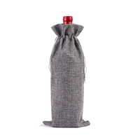 Tas Hadiah Botol Grosir Kustom dengan Tali Serut dan Label Hadiah
