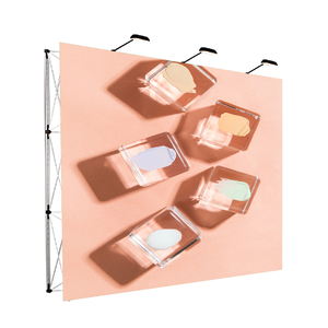 1 phút lắp ráp kim loại Triển Lãm Đứng 3x3 đến 3x6 cong thẳng nhôm vải Backdrop <span class=keywords><strong>Pop</strong></span> <span class=keywords><strong>Up</strong></span> hiển thị với tường biểu ngữ - Product Image 2