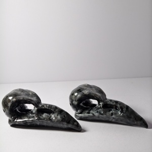 Calaveras de Cuervo Talladas a Mano en Cristal Natural, Figuras de Piedra, Estatuas de Calaveras de Cuervo, Decoración Gótica para el Hogar, Adorno para Altar de Brujas, Venta al Por Mayor - Product Image 3