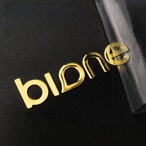 Custom 3D Gold Silver UV <strong>Transfer</strong> <strong>Sticker</strong> Name LOGO Personalized Packaging Waterproof Durable Electroplate Metal <strong>Sticker</strong> - Product Image 3