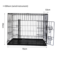 Cage d'élevage pliable 2 portes pour chiens, avec plateau métallique, en fil de fer robuste, enclos écologique pour animaux de compagnie, commande en gros