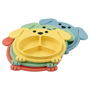 Assiette <span class=keywords><strong>pour</strong></span> enfant en <span class=keywords><strong>silicone</strong></span> de qualité alimentaire, imperméable, motif chien de dessin animé, personnalisable, vente en gros, <span class=keywords><strong>pour</strong></span> produits <span class=keywords><strong>pour</strong></span> enfants - Product Image 2
