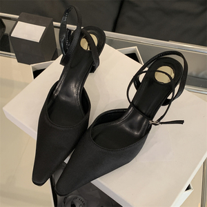 Nouvelles chaussures pour femmes à talons fins et pointus en cuir, style européen et américain, simples et élégantes, pour le printemps et l'été - Product Image 4