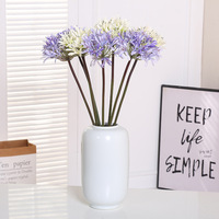 66cm Künstliche Agapanthus-Blume Realistische Nachbildung der Nil-Lilie Afrikanische Lilie für Nordische Moderne Heim- und Hochzeitsvasen-Dekoration
