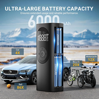 Gonfleur de pneu extérieur à lumière de secours Compresseur d'air portable avec affichage numérique intelligent Pompe à air pour voiture électrique
