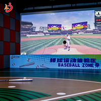 Jeu de simulateurs de sports d'intérieur de jeux interactifs intelligents Machine de simulation de baseball pour entraînement par projection AR