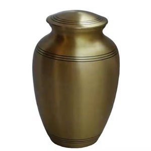 Urna de cremación de latón en relieve Dorado de la mejor calidad, nuevo diseño, caja funeraria de aluminio, recuerdo para adultos, ataúd decorativo para cenizas - Product Image 5