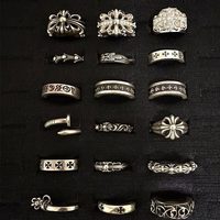 Bague de Fiançailles et de Mariage Croxin en Acier Inoxydable Tendance avec Zircon, Design Cœur Croisé, Édition Haute Qualité, Style Hip Hop Punk, pour Couple, Symbole de l'Éternité