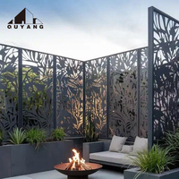 Panneau de séparation de jardin en acier Corten découpé au laser QUYANG, clôture murale en acier et aluminium, garde-corps