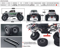 RGT EX86180 PRO TRACER 1/10 4WD 4WS Portal Axle RTR Crawler Hobbywing 60A 2S/3S LiPo 1.9 Beadlock 313mm Wheelbase