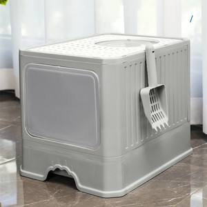 Pakeway Umweltfreundliche PP-Material Faltbare Katzentoilette mit Schaufel für Katzenstreu - Product Image 6