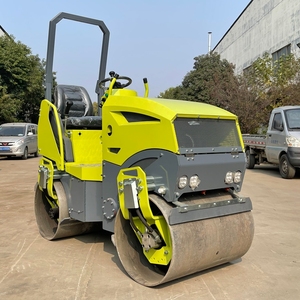 Fabricant chinois de rouleaux vibrants à double tambour mini de 550 kg, 1 tonne, machine de compactage routier, pompe à engrenages, <span class=keywords><strong>moteur</strong></span> Changchai, asphalte - Product Image 1