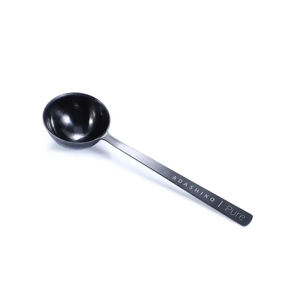 Ready to ship stainless steel blank black color 15ml measuring scoop