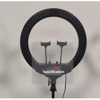 Lampu Selfie Ring Light 2021 18 inci, Baterai Isi Ulang, Dapat Diredupkan, untuk Rias Wajah dan Kecantikan, Dilengkapi Tripod dan Tas Pembawa