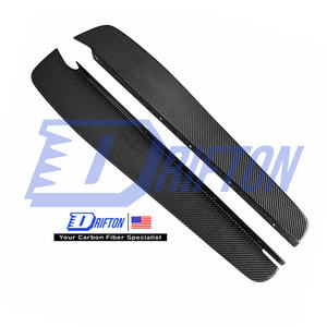 Aletas de hoja de difusor trasero de fibra de carbono estilo Jun para Nissan R35 GTR parte trasera debajo de divisores - Product Image 1