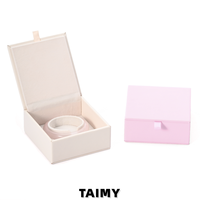 Boîte d'emballage pour bijoux en cuir PU avec logo personnalisé, boîte de présentation carrée en velours pour bracelets et joncs, petit MOQ 2 pièces, boîte de rangement cadeau, vente en gros