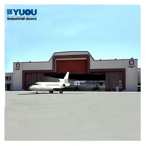 Tirai PVC ukuran besar bermotor otomatis, rol pintu PVC mengangkat penerbangan kain Mega Hangar