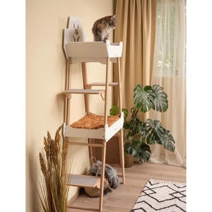 <b>Cat</b> <b>Tree</b> 4 Levels 42x109x190cm <b>Large</b> Space Modern Style For <b>Cats</b> - Product Image 4