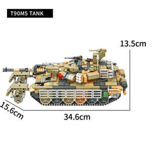 I bambini della fabbrica di donne fanno da te assemblare il modello di un carro armato da battaglia militare in mattoni Tanque De Guerra (C0849) - Product Image 5