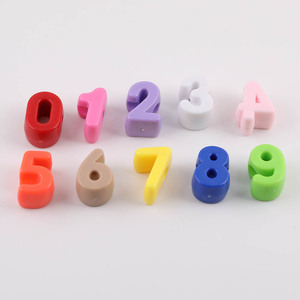 Cuentas acrílicas con números, agujero grande, colores mixtos, para hacer joyas, suministros para manualidades DIY - Product Image 5