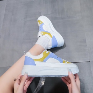Zapatillas Deportivas <span class=keywords><strong>para</strong></span> <span class=keywords><strong>Mujer</strong></span>, Modelo Otoño <span class=keywords><strong>2022</strong></span>, Suela <span class=keywords><strong>de</strong></span> Goma Suave, Plataforma, Diseño <span class=keywords><strong>de</strong></span> Bloques <span class=keywords><strong>de</strong></span> Color, Cordones, Cuero PU, Forro <span class=keywords><strong>de</strong></span> Malla Ligero - Product Image 4