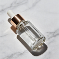 Flacon compte-gouttes en verre pour sérum capillaire et cosmétiques, 15 ml, 30 ml, avec logo personnalisé du fabricant, pour mascara et perruques