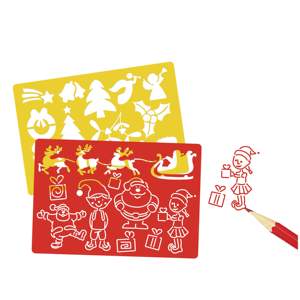 ドローイングセットキッズ教育アルファベットステンシルレタープラスチックビッグA4サイズステンシルセット木製ボックステンプレートドローイングセット/ - Product Image 4