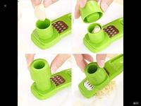 Râpe à ail manuelle en acier inoxydable de haute qualité, nouveau design, outil de cuisine pour couper les fruits et le gingembre, en PP vert