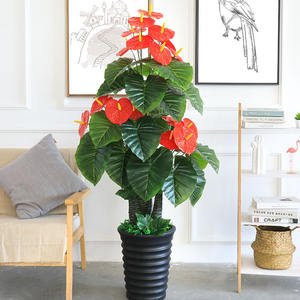 Gros Grand Arbre à Monnaie Artificiel Vert, Ornements de Bonsaï sur Pied pour Salon et Bureau - Product Image 4