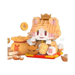Lucky Cat Diary <b>Building</b> Block <b>Model</b> Cat Figurine 200-400 Pieces Educational Toy For Children Ages 5-14 Years Unisex - Product Image 5