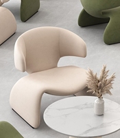 Combinaison moderne de table à thé et de chaises rondes tuftées pour le balcon de l'hôtel Chaise à bascule élégante de loisirs Design