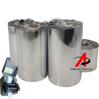 Tinta exterior cintas de transferencia térmica resina código de barras impresión de código QR para impresora de código de barras