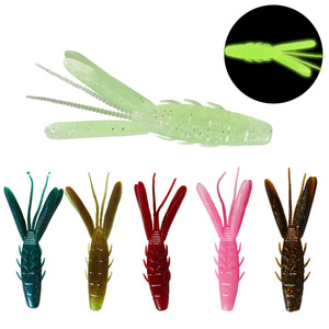 Señuelo blando con forma de camarón y cangrejo de río, 90 mm, 7.2 g, para pesca de lubina con aparejos Texas, señuelo de fondo, señuelo blando biónico - Product Image 3