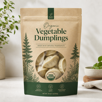 Sachet Doypack Mat Personnalisé pour Dumplings Surgelés avec Grande Fenêtre et Fermeture Ziplock – Emballage Premium Fait Main pour Momo (SUP)