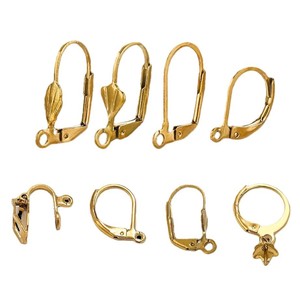 Aceworks French <b>Hook</b> Leverback <b>Earrings</b> | 18K PVD Gold Plated Stainless Steel Ear Wire Clasps for DIY Jewelry Making Findings - Product Image 5