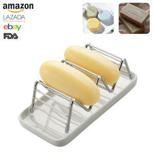 Support de Savon en Céramique Personnalisé avec Logo, Plateau de Drainage, Porte-Savon de Salle de Bain en Acier Inoxydable - Product Image 3