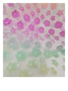 Gradient 3D Bản Vá Lỗi Đính Hoa Vải Tuyn Thêu Trên Vải Lưới Pháp Tự Làm Cô Gái Bên Ăn Mặc Trang Trí Tóc Phụ Kiện Sáng Tạo - Product Image 5