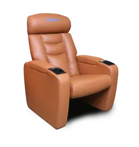 Sofá comercial personalizado em couro VIP, cadeira de cinema, assento de cinema, mobília